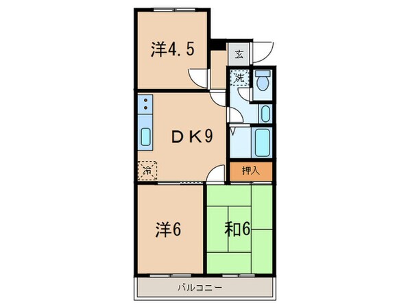 グレースコート甲東園の物件間取画像